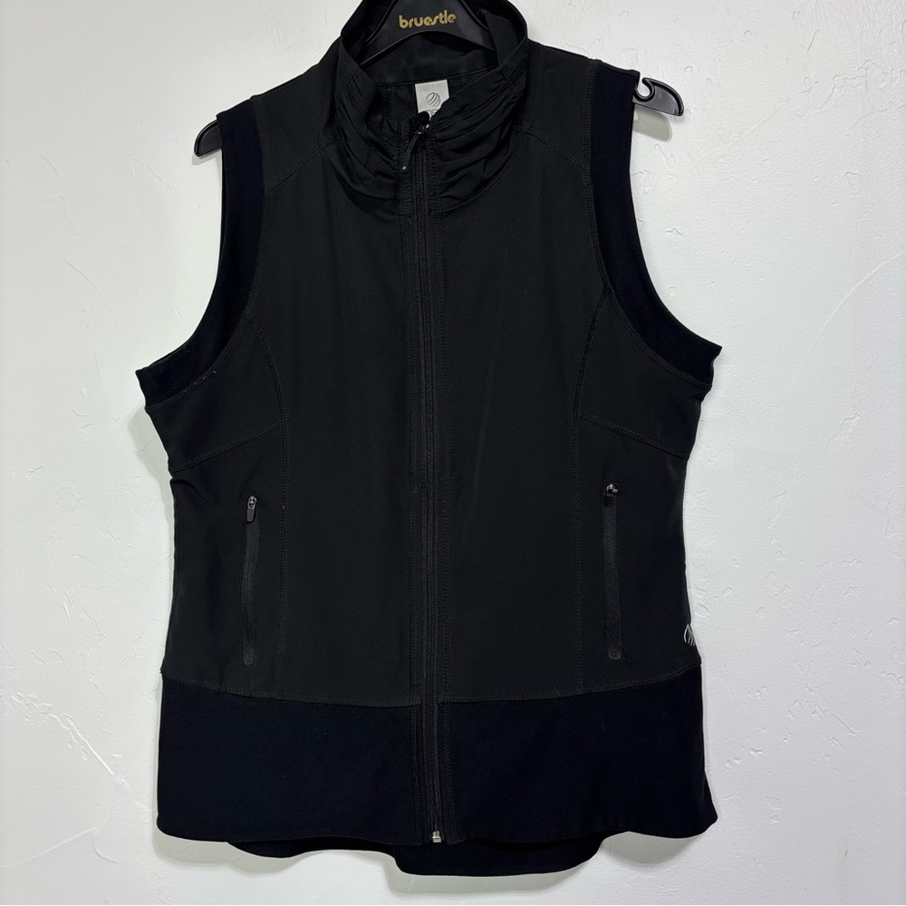 MPG Mondetta Women's Black Athletic Vest Large Full Zip Activewear